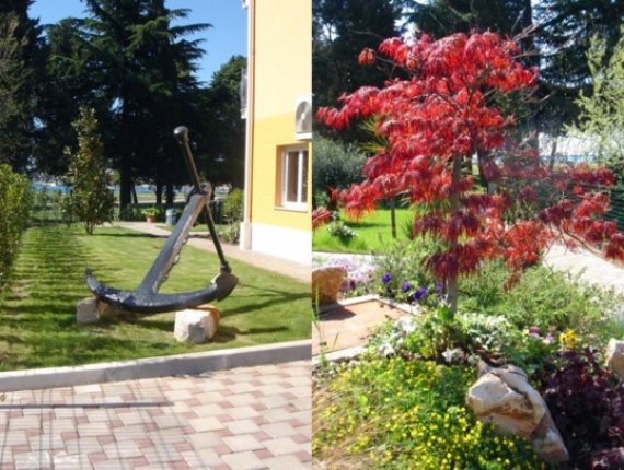 Garden of a residential building in Umag